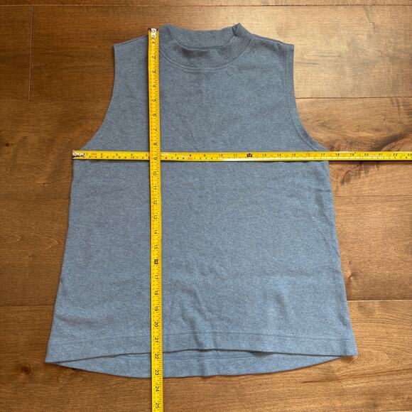 Pact Women's Airplane Mock Neck Shell Blue Sample size Small NWT - Picture 2 of 6